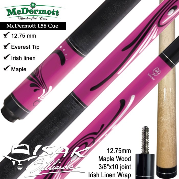 McDermott USA L58 Lucky Pool Cue - Billiard Stick Biliar Stik McDermot
