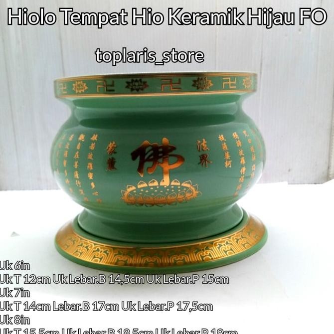 

Ready Hiolo Tempat Hio Keramik Hijau FO