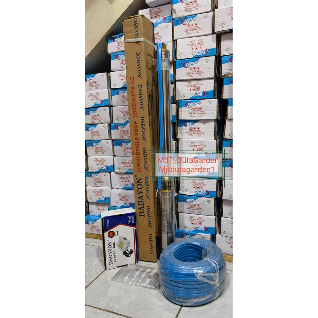 TERBARU Pompa Satelit 3 Dabavon 0.75HP+kabel Satelit 50mtr