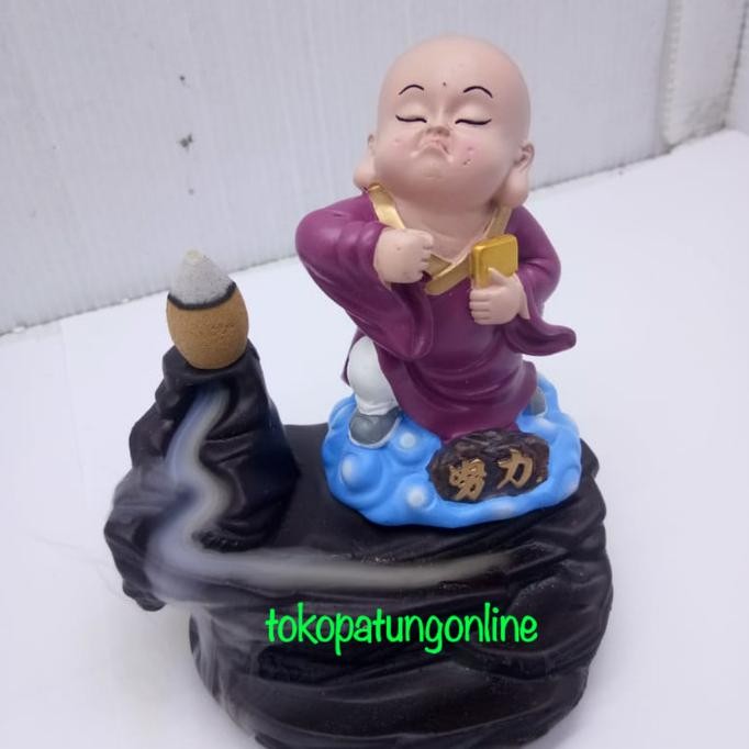

Ready Little Monk Little Buddha Tempat Bakar Dupa Kerucut Asap Turun Bawah