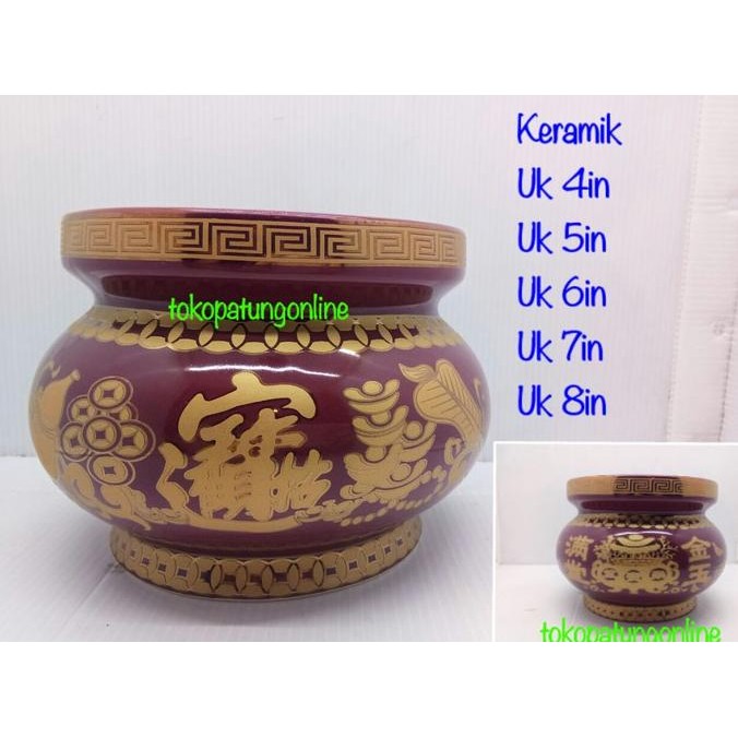

Ready Hiolo Tempat Dupa Hio Keramik Yenpao Maron Uk 4in