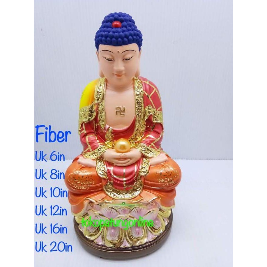 

Ready Patung Buddha Sakyamuni Se Cia Mo Ni Fo fiber 8in New
