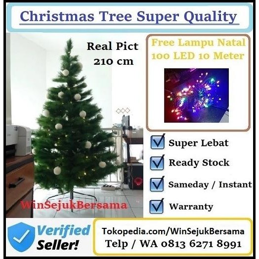 Pohon Natal 210 Cm / Pohon Natal 2.1 M / Pohon Natal 7 Feet / 7 Ft Gosend
