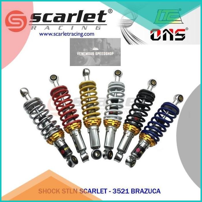 Shock Belakang Scarlet Racing Setelan Brazuca 3521 Ukuran 320mm 11OKTZ