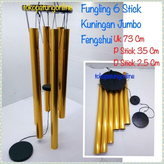 

Ready Lonceng Angin Fungling Pelangi Jumbo 5 Stick uk 34