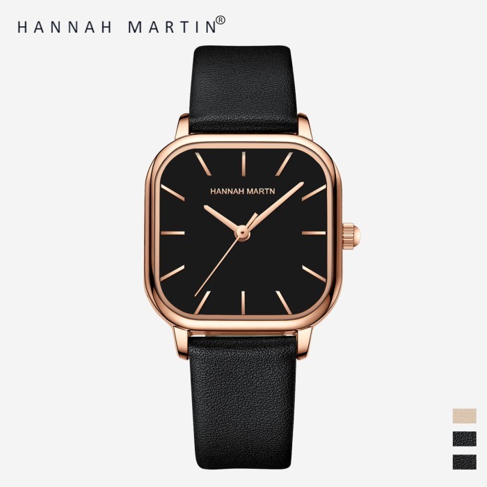 [TERMURAH DI SHOPEE] Hannah Martin 1591 Jam Tangan Wanita Kulit Original Anti Air Tali - 1591-HH F9K