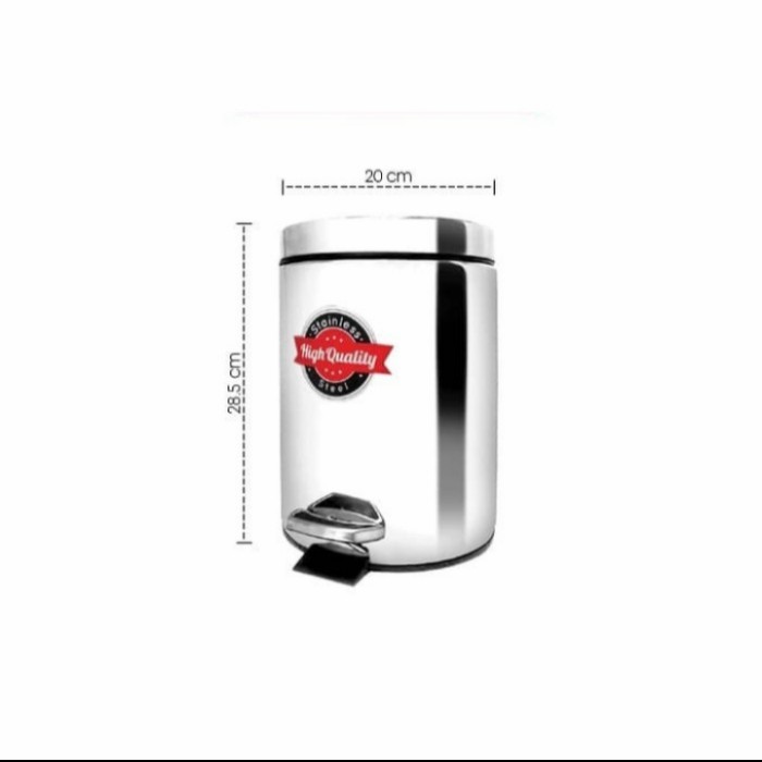 TEMPAT SAMPAH INJAK STAINLESS/TONG SAMPAH INJAK/MASPION DUSTBIN PEDAL