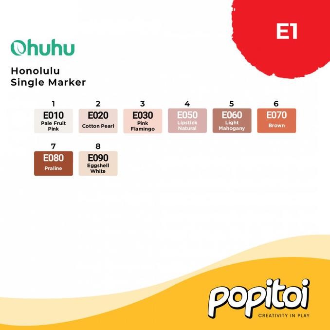 

Sale Ohuhu Single Honolulu (Brush & Chisel) - Orange Pastel Series | 361 Colors Refill Marker Satuan