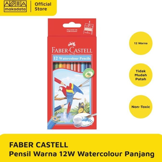 

Sale Pensil Warna | Color Pencil Faber Castell 12 Warna Watercolour Panjang