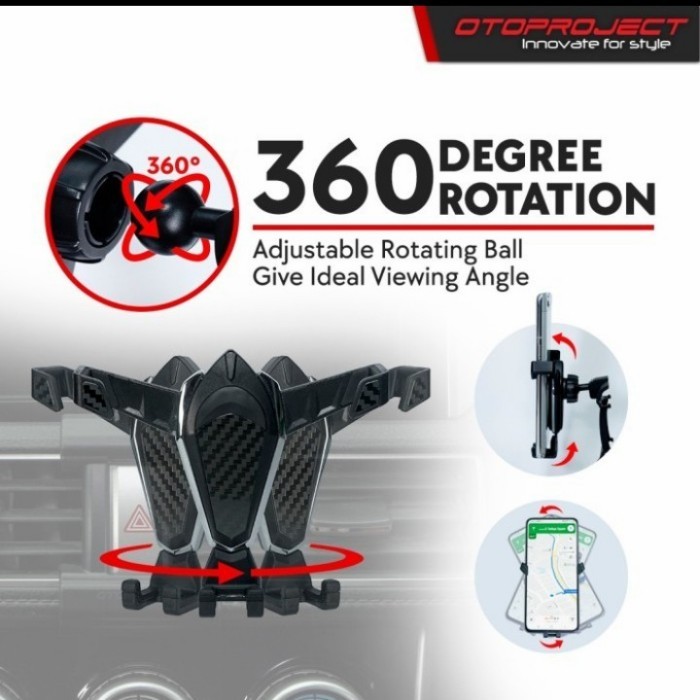 Interior Phone Holder Tempat Tatakan Hp Mobil Calya/Sigra Carbon