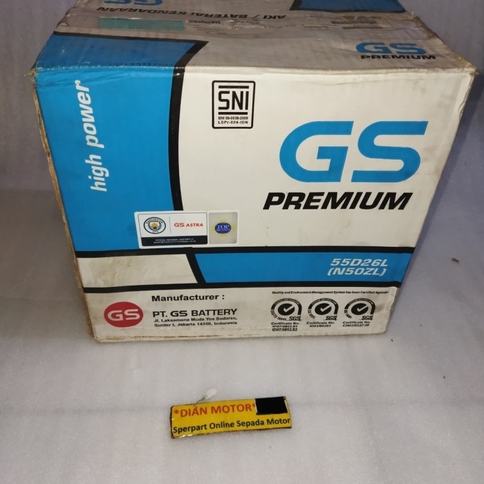 GS-M GSPR-N50ZL AKI MOBIL N 50ZL PREM KIRI ACORD GS ASTRA