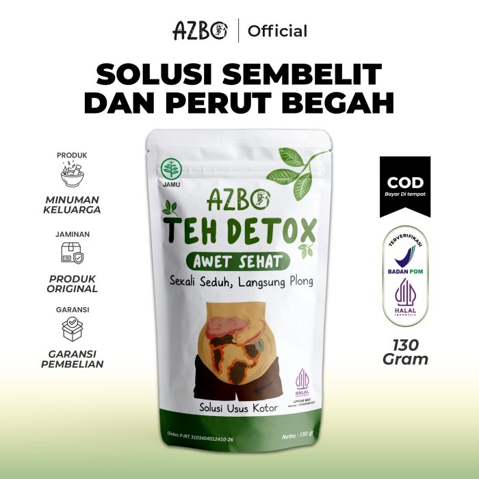 

Ready Stock Teh Detox Azbo 130 Gr