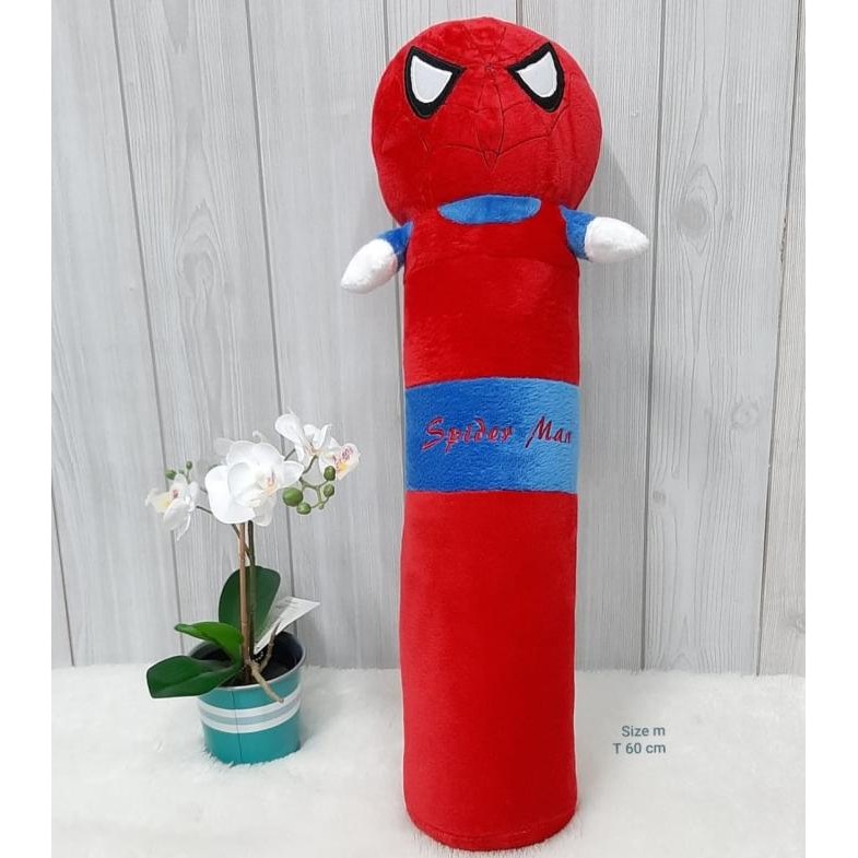Boneka Guling Spiderman Size 60cm/guling karakter superhero cs