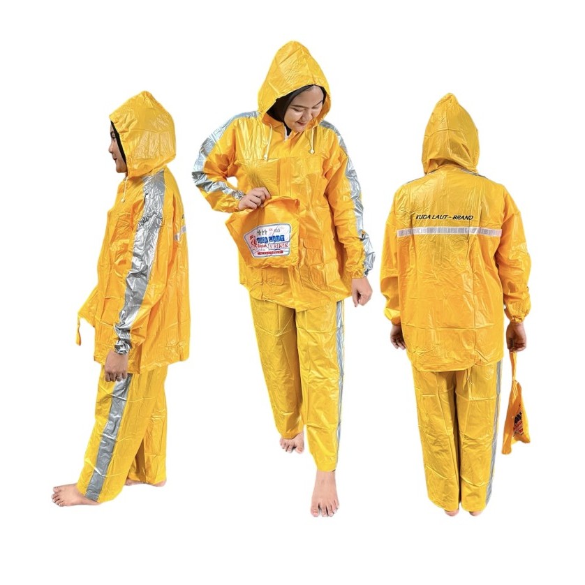 JAS HUJAN JAKET CELANA STRIKER KUDA LAUT BRAND UKURAN DEWASA ALL SIZE   WARNA METALIK KUALITAS BAGUS