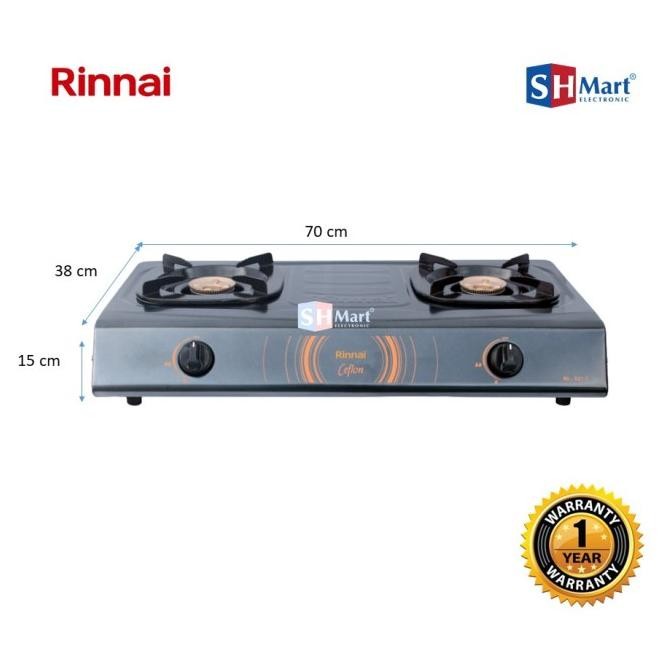NEW KOMPOR GAS 2 TUNGKU RINNAI RI-522C (MEDAN)