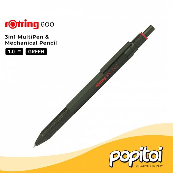 

NEW ROtring 600 Series 3in1 Multi Pen & Mechanical Pencil Pulpen Pensil Mekanik 3 in 1 Metal Drafting