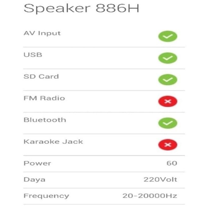 SPEAKER MULTIMEDIA GMC 886H / 886 H BLUETOOTH