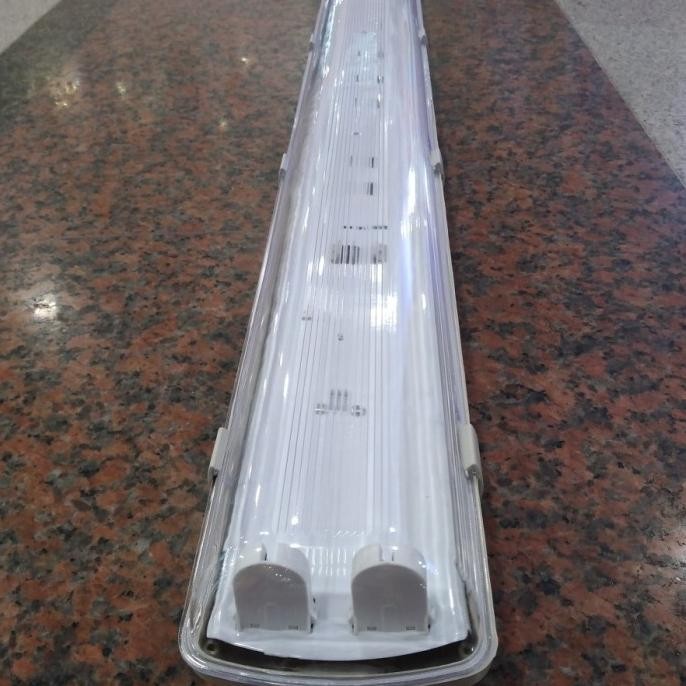 KAP TL LED WATERPROOF IP65 2x36 120cm + LAMPU T8 LED 18 WATT KOMPLIT