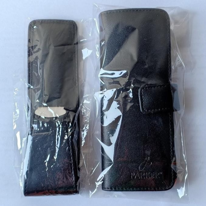 

BEBAS ONGKIR - HOLDER /CASE PENA KULIT ASLI ISI 2 /sarung pena merek parker