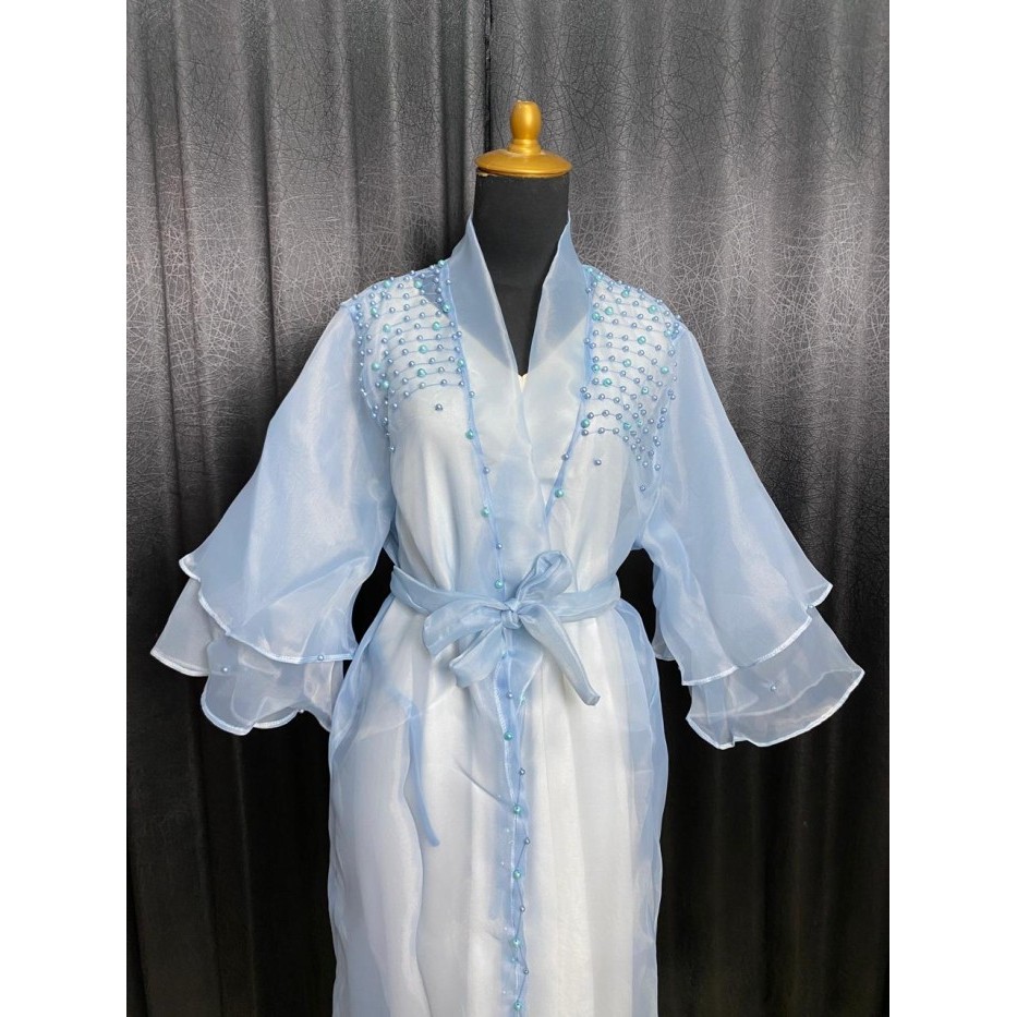 TERLARIS KIMONO ROBE PENGANTIN / KIMONO ORGANZA PAYET DADA - denim