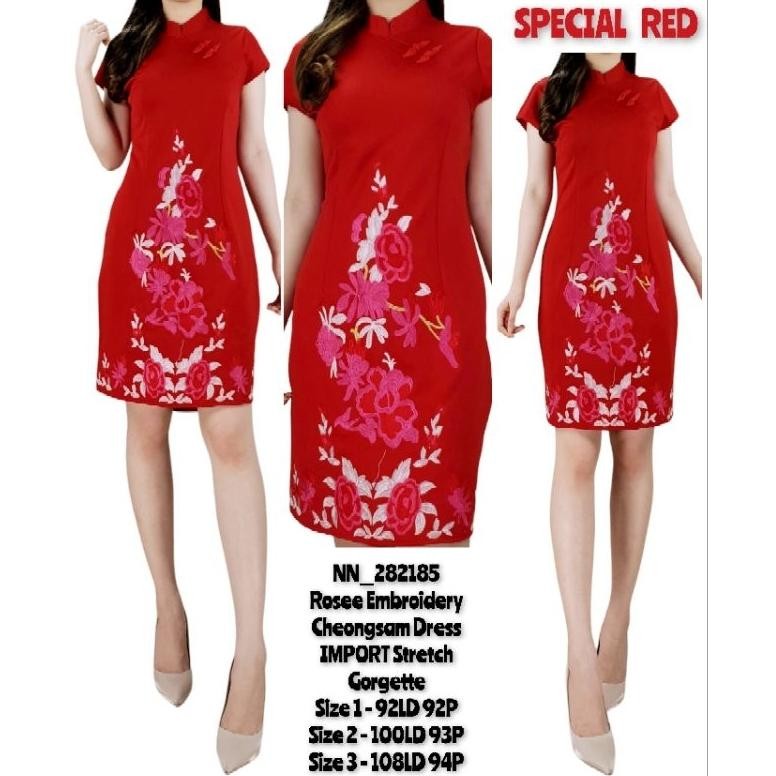 Mlarak Store Dress wanita cheongsam bordir imlek (9 MODEL)