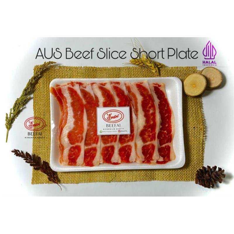 

Frozen AUS Beef Slice Short Plate/Daging Sapi Iris Import Premium 100% Sapi Murni (Korean BBQ, Shabu-Shabu, Teriyaki, Yakiniku, Sukiyaki) 1 Plate/@250 gram