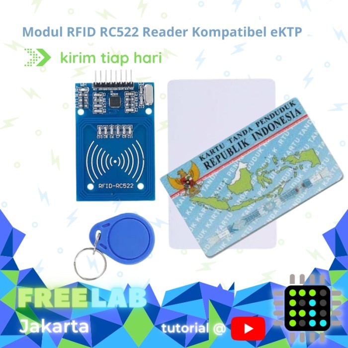 SPECIAL Modul RFID RC522 Support Baca Tag EKTP E-KTP KTP 13.56 mhz MFRC522
