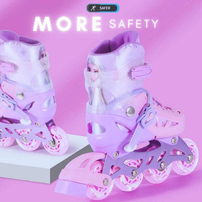 Sepatu Roda Frozen anak perempuan 100% Original Disney Full Set [terbaik]