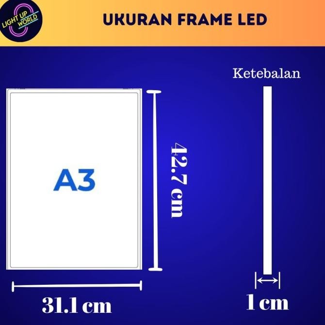 

Slim Light Box Menu Board LED Sign Board - A3