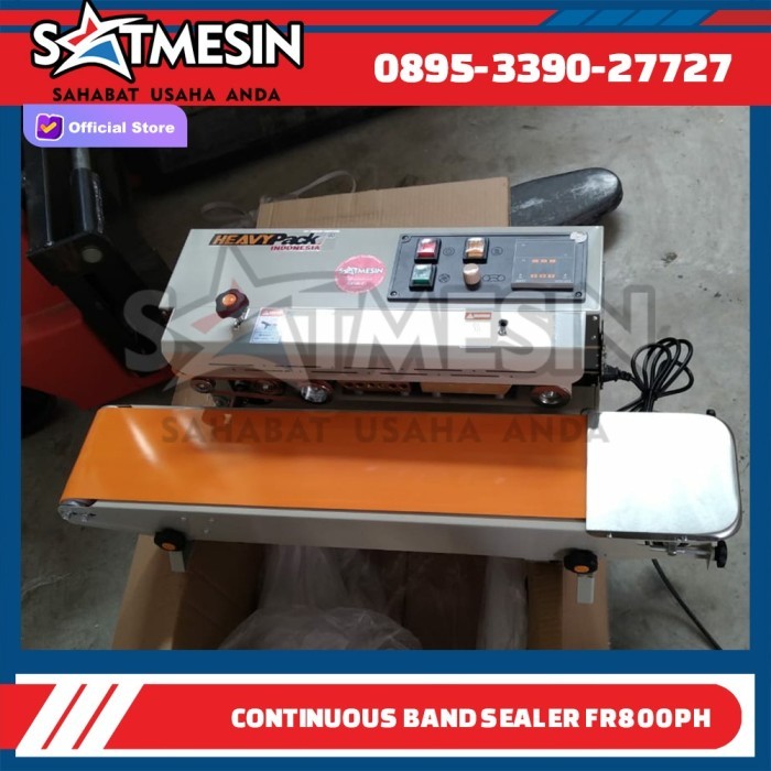 BERKUALITAS Continuous Band Sealer Mesin Segel Plastik FR-800PH HEAVYPACK FR800PH