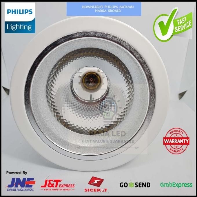 KAP DOWNLIGHT PHILIPS FBS 111 4 INCH 4" 4INCH FBS111 FITTING E27 PUTIH