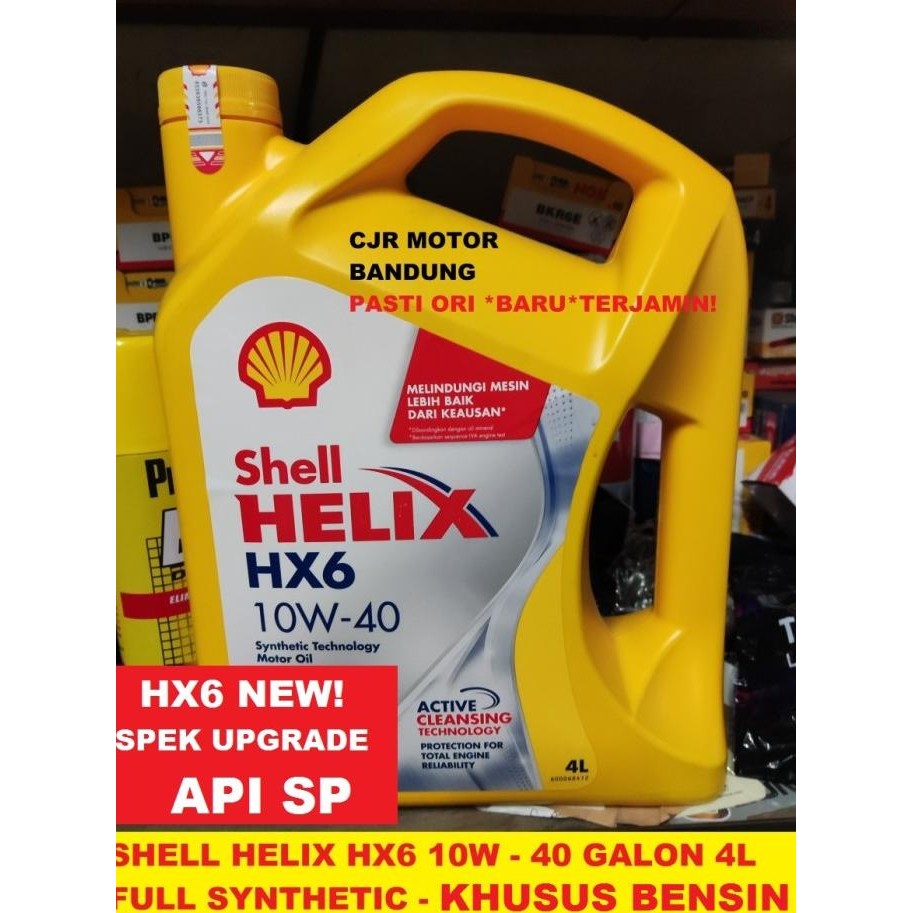 Oli Shell Helix HX6 10w 40 4L oli mobil bensin diesel JAMIN ORI ASLI