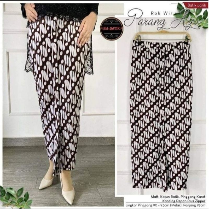 PROMO  Kain Batik Murah bawahan rok batik wiru//rok jadi motif batik dewasa