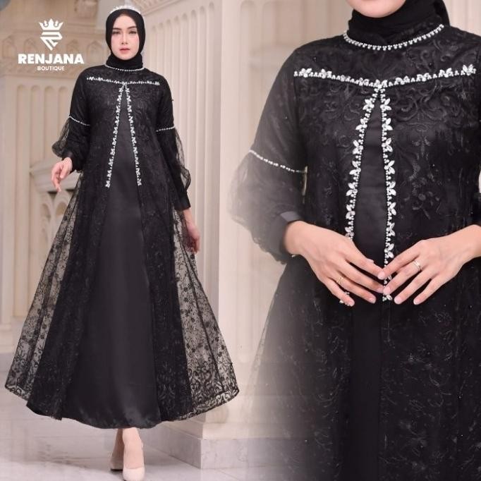 Terjangkau Gamis Aliya Payet Tile Bordir