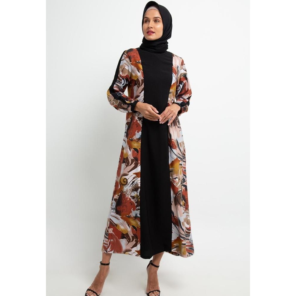 Diskon Arjuna Weda Gamis Batik Zahira - Merah Tua