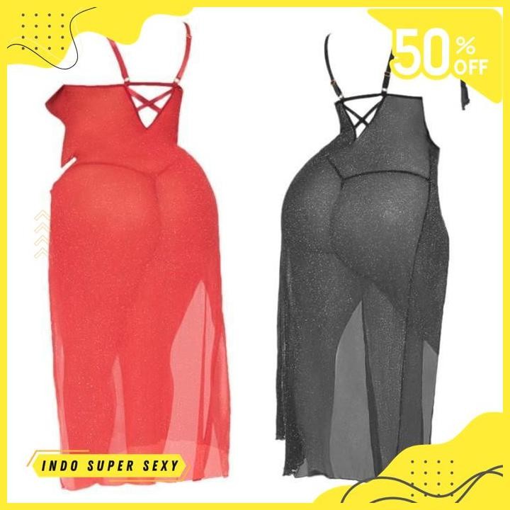 LINGERIE BAJU TIDUR HARAM JUMBO BIG SIZE LONG DRESS SEXY SEKSI  POPULER BY INDO SUPER SEXY 