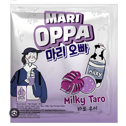 

Mari Oppa Milky Taro 1 Renceng Isi 5 Original 100%
