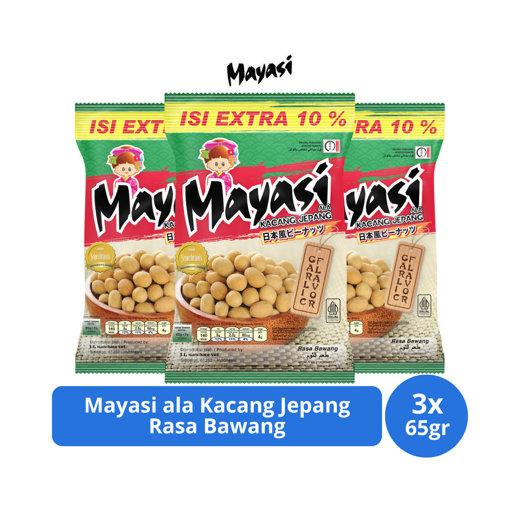 

Mayasi ala Kacang Jepang Rasa Bawang 65gr x 3 pcs