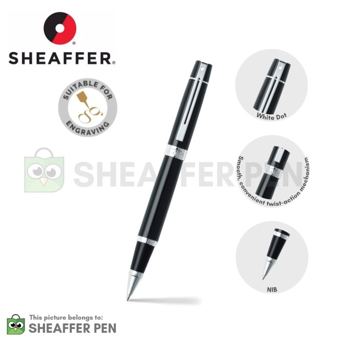 

Sheaffer SGC 300 Glossy Black featuring Chrome Plate Trim Rollerball