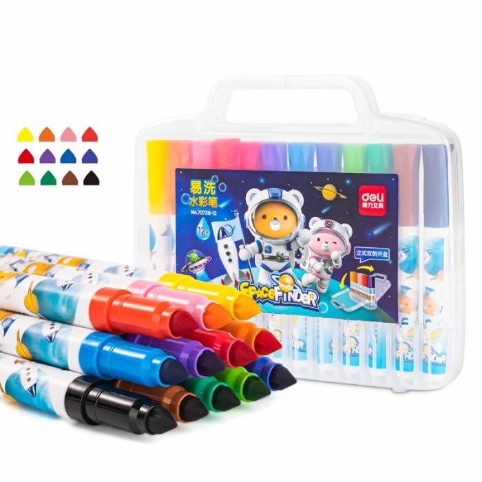 

TERBARU Deli Washable Marker Broadline - Broad Line - Spidol Ukuran Tip Jumbo HOT SALE!