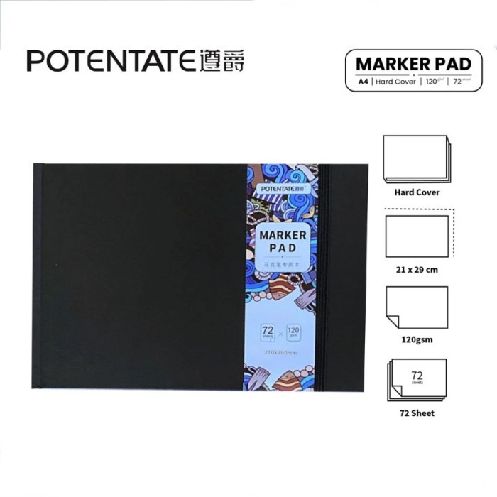 

TERBARU Buku Sketsa Potentate Marker Pad A4 Hard Cover Sketchbook