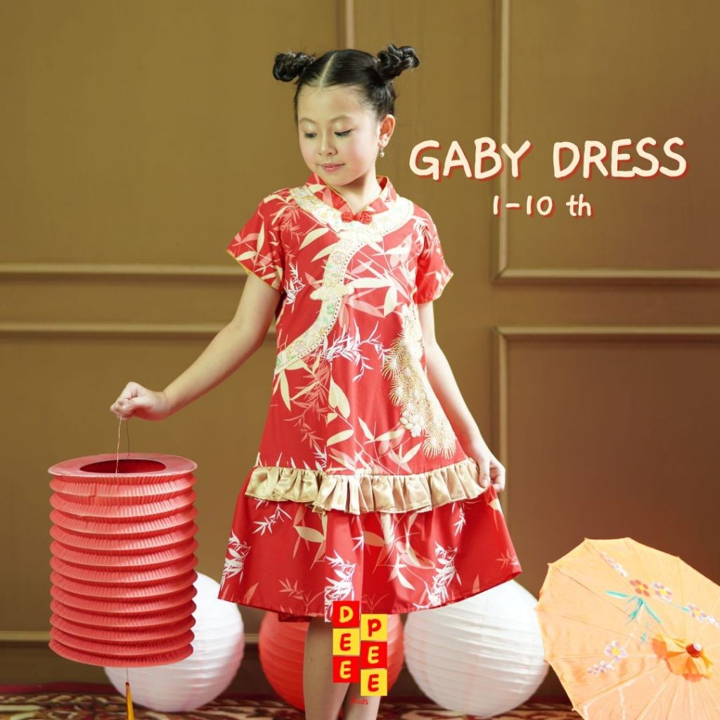 Baju Imlek Model Terbaru Set Midi Dress Kid Dress Tahun Baru Imlej Mididress Shanghai Dres Imlek Kid