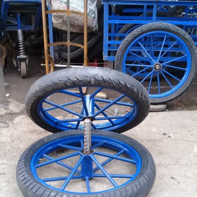 Roda Gerobak Ring 14 Velg ruji besi