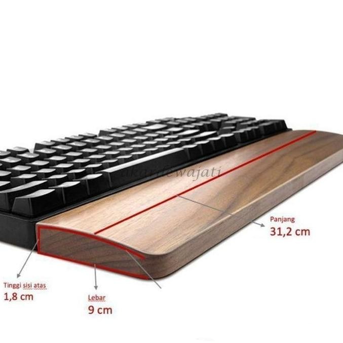 BOOM SALE Wrist Rest / Palm Rest Wood / Kayu Mechanical Keyboard Kayu Jati