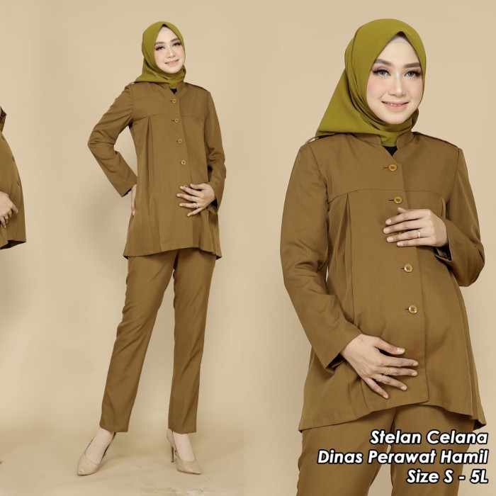 seragam dinas Pemda hamil baju kantor Pemda bumil baju khaki