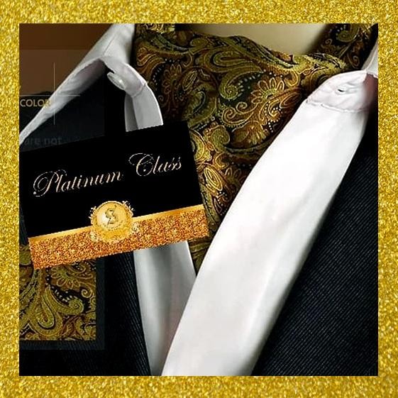 Cravat dasi eropa import mewah gold platinum class