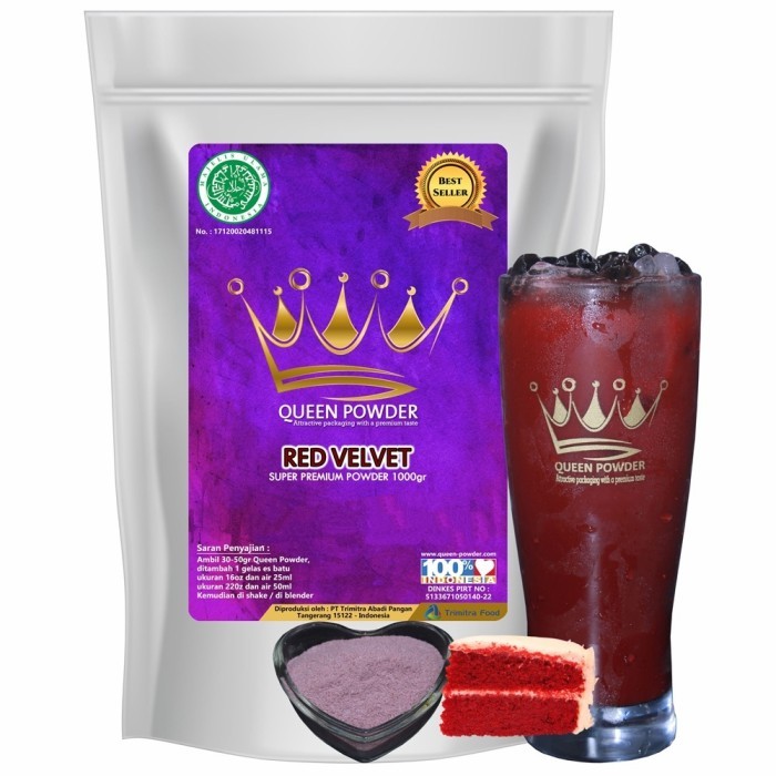 

Bubuk Minuman Queen Powder Super Premium Rasa Red Velvet 1Kg