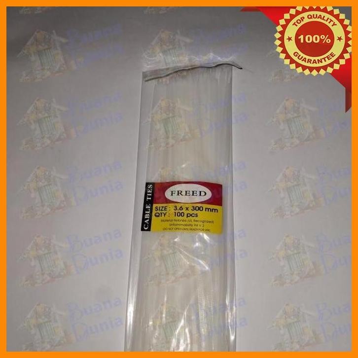 

(BUAN) CABLE TIES 30CM | KABEL TIES | KABEL TIS 300MM PUTIH (100 PCS)