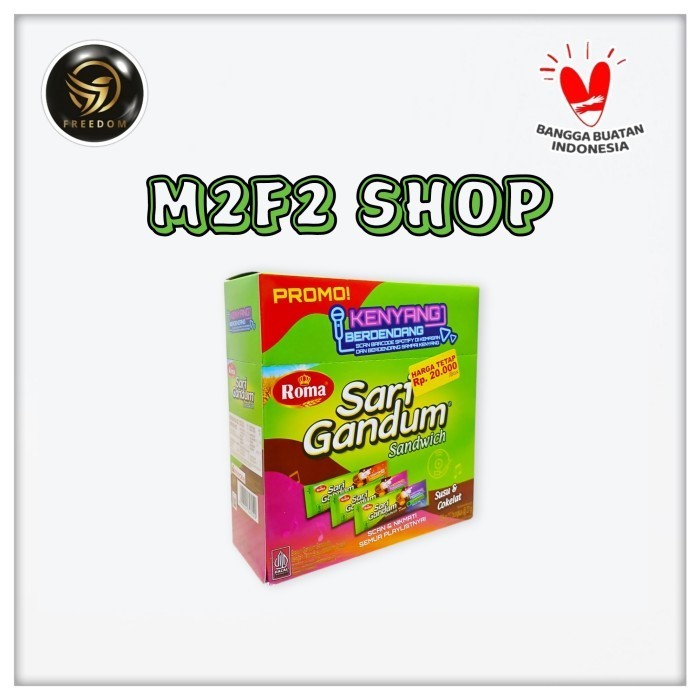 

Roma Biskuit Sari Gandum Sandwich Rasa Susu dan Cokelat - 27 gr (Harga 6 Box) SE01