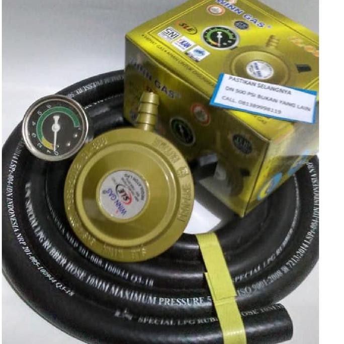 Regulator Matic Zhelgaz WINN GAS Type SLE 888 M Selang Gas LPG 500 PSI